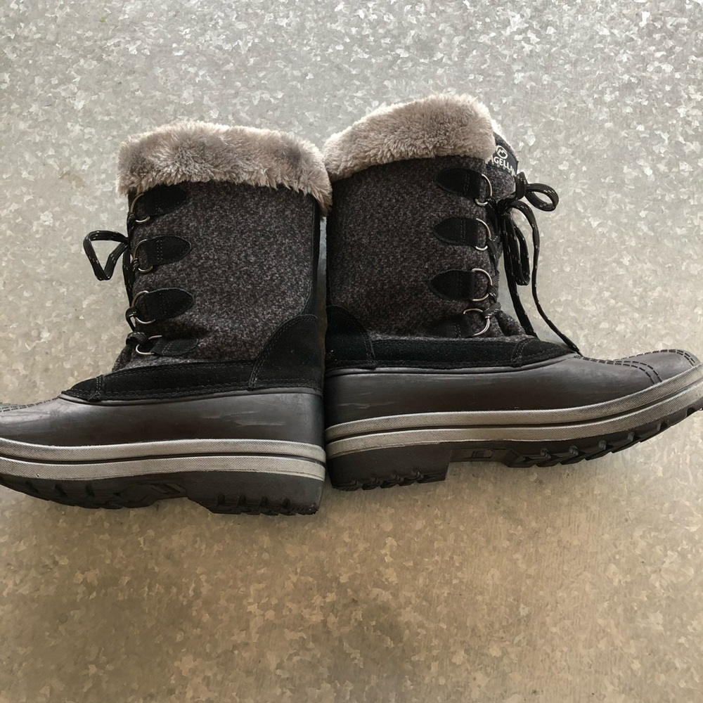 Magellan Winter Boots Mid-Calf SZ 7 Black/Gray - Picture 4 of 8